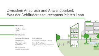 Screenshot aus dem Video "Zwischen Anspruch und Anwendbarkeit: Was der Gebäuderessourcenpass leisten kann" als Vorschau.