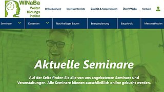 Grafik, Screenshot der Website der WINaBa GbR.