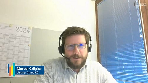 Grafik, Screenshot aus dem Video "Geschäftsmodelle für zirkuläres Bauen und Sanieren - Impuls von Marcel Gröpler" als Vorschau.
