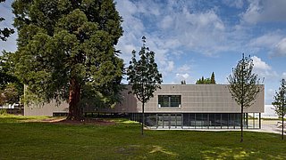 Foto, Außenaufnahme des DBU-Passivhauses