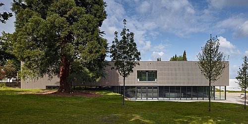 Foto, Außenaufnahme des DBU-Passivhauses