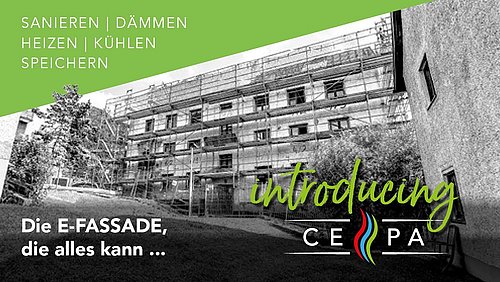 Grafik, Screenshot aus dem Video "Innovative ENERGIEFASSADE mit Fassadendämmung für Immobilien" als Vorschau