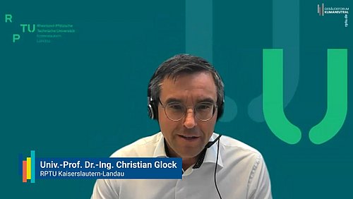 Grafik, Screenshot aus dem Video "Geschäftsmodelle für zirkuläres Bauen und Sanieren - Impuls v. Univ.-Prof. Dr.-Ing. Christian Glock" als Vorschau.