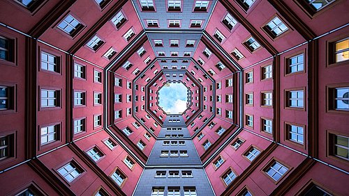 Foto, rotes Haus