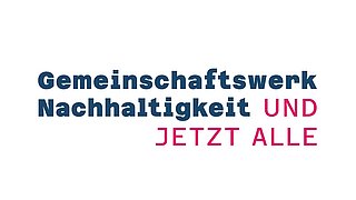 Grafik, Schriftzug Gemeinschaftswerk Nachhaltigkeit