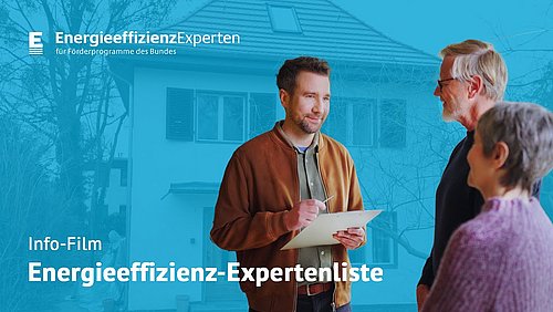 Screenshot aus dem Video "Info-Film zu Energieeffizienz-Expertinnen und -experten und Energieberatung" als Vorschaubild